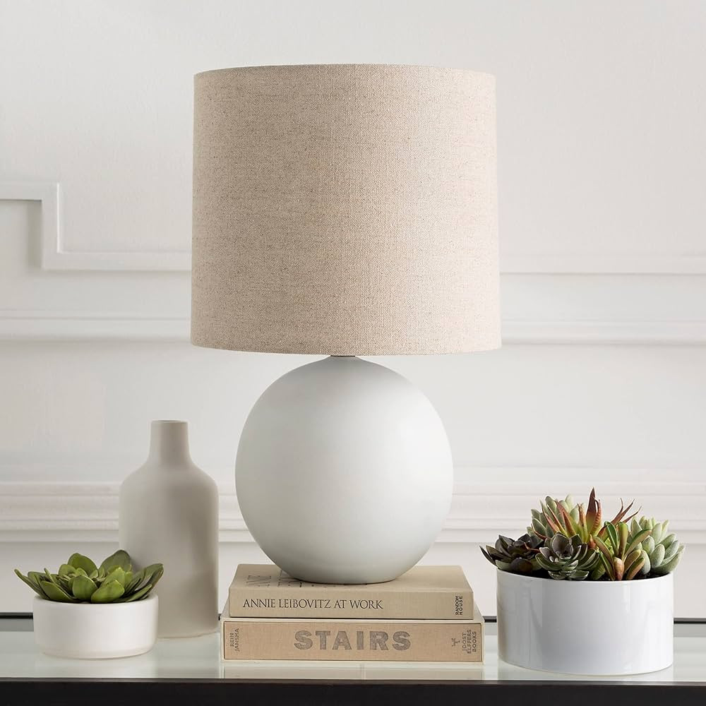Amazon.com: Mark&Day Table Lamps, Klosterneuburg Modern Ivory Light Gray Bedside Table Lamp for N... | Amazon (US)