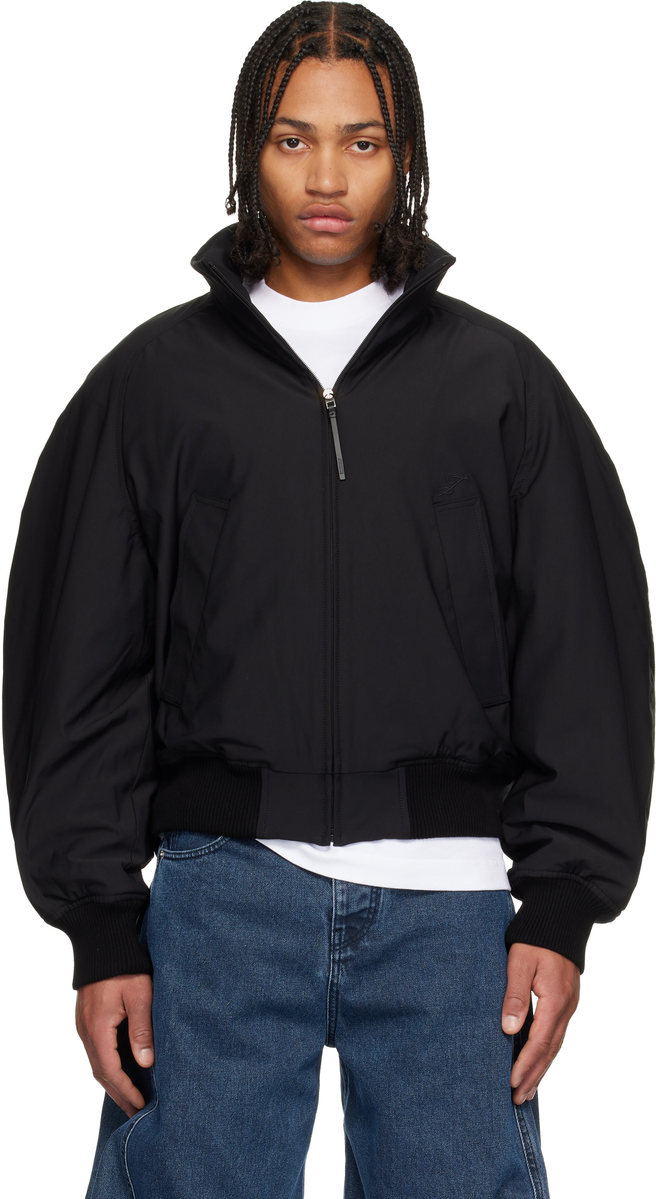 JACQUEMUS Black 'Le Bomber Aero' Bomber Jacket | SSENSE