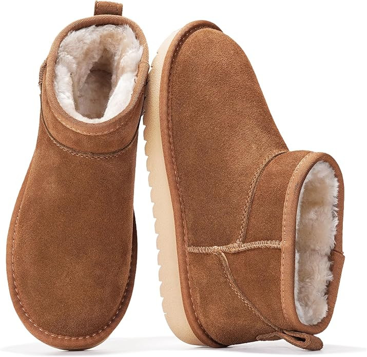 Project Cloud Genuine Suede Ankle Boots for Women - Water Resistant with Memory Foam Insole Winte... | Amazon (US)