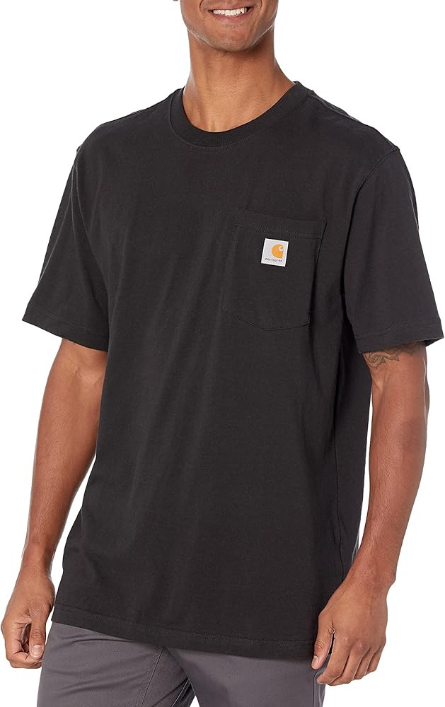 Carhartt Men's Loose Fit Heavyweight Short-Sleeve Pocket T-Shirt | Amazon (US)