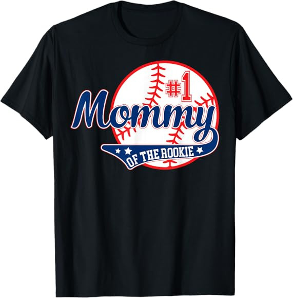 Mommy of Rookie 1st Birthday Baseball Theme Matching Party T-Shirt | Amazon (US)