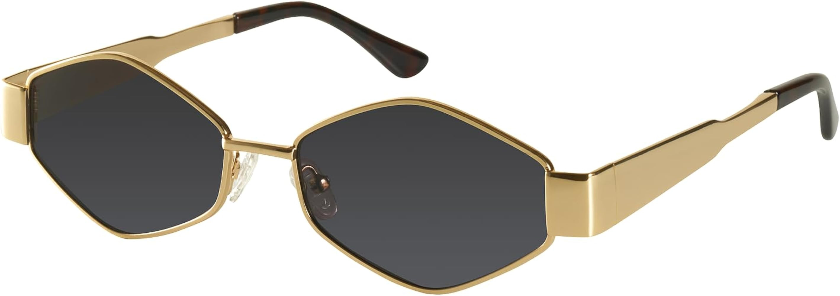 mosanana Trendy Hexagon Metal Sunglasses for Women Small Retro Style MS52475 | Amazon (US)