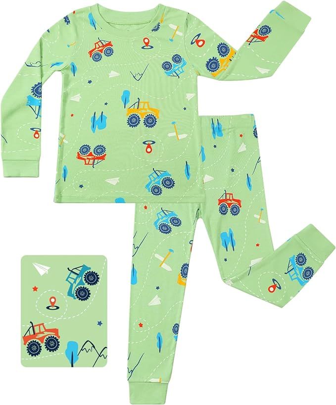 babee Reshinee Bamboo Viscose Toddler Pajamas Boys Girls Pjs Sets 2-8Y Kids Softness Two Piece Lo... | Amazon (US)