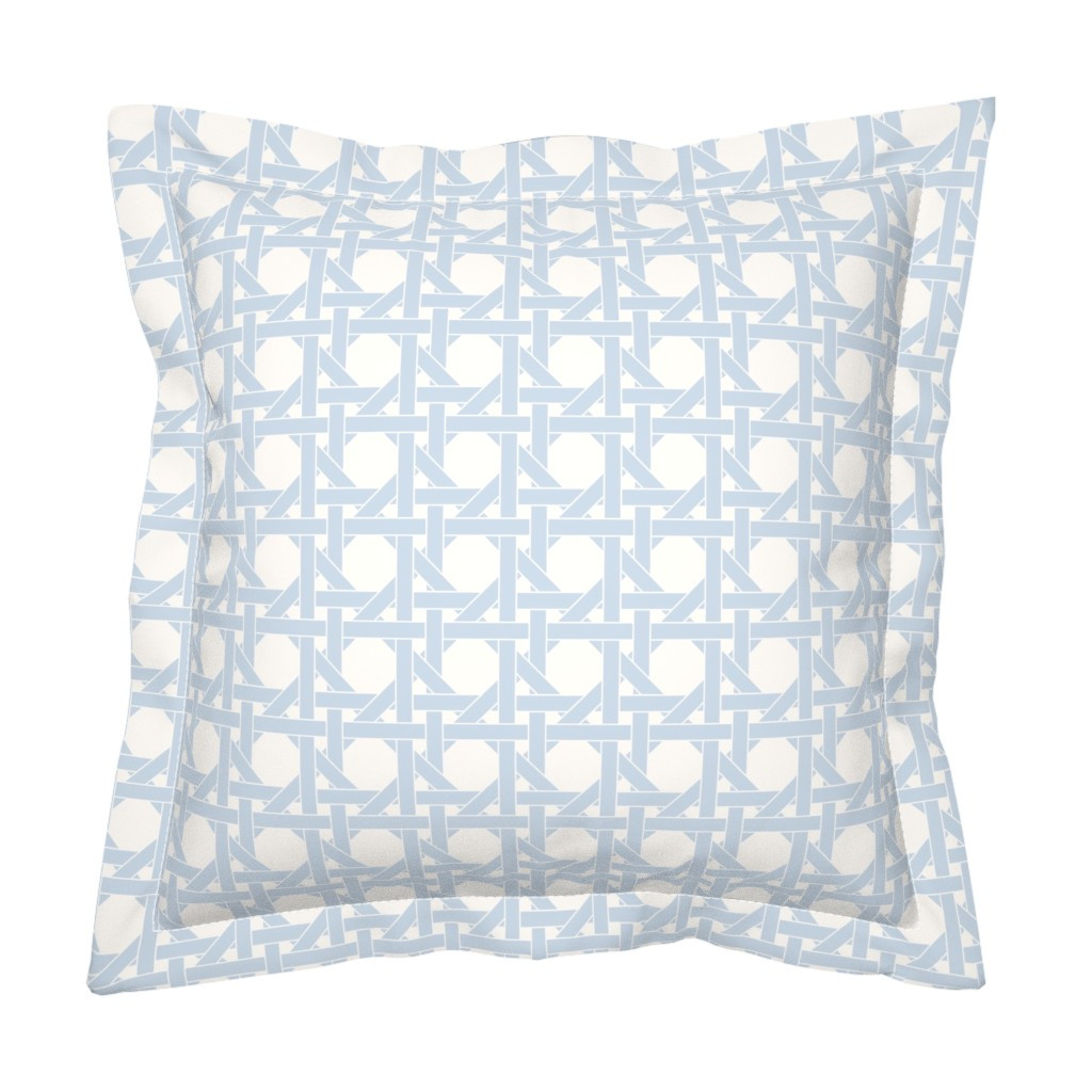 Geometric Cane Weave - Soft Light Blue - Medium Pillow Sham | Spoonflower | Spoonflower