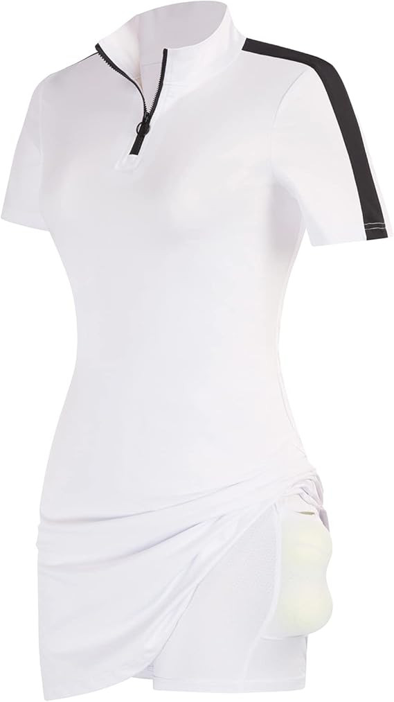JACK SMITH Women Athletic Polo Dress Tennis Golf Dress with Shorts&Pockets Short Sleeve Exercise ... | Amazon (US)
