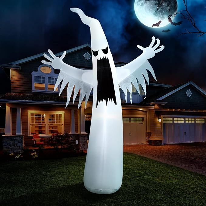 Joiedomi 12 FT Halloween Inflatable Towering Terrible Spooky Ghost with Build-in LEDs Blow Up Inf... | Amazon (US)