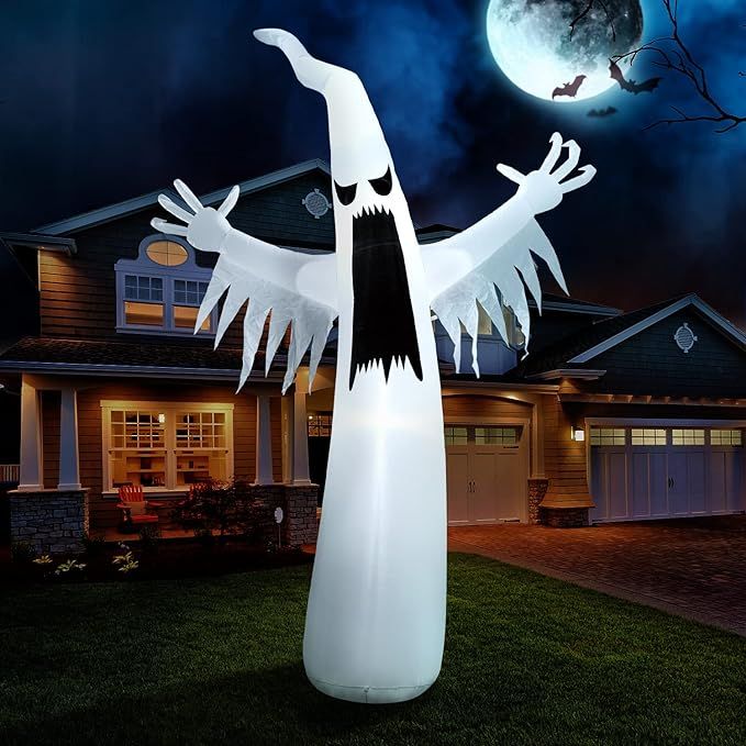 Joiedomi 12 FT Halloween Inflatable Towering Terrible Spooky Ghost with Build-in LEDs Blow Up Inf... | Amazon (US)