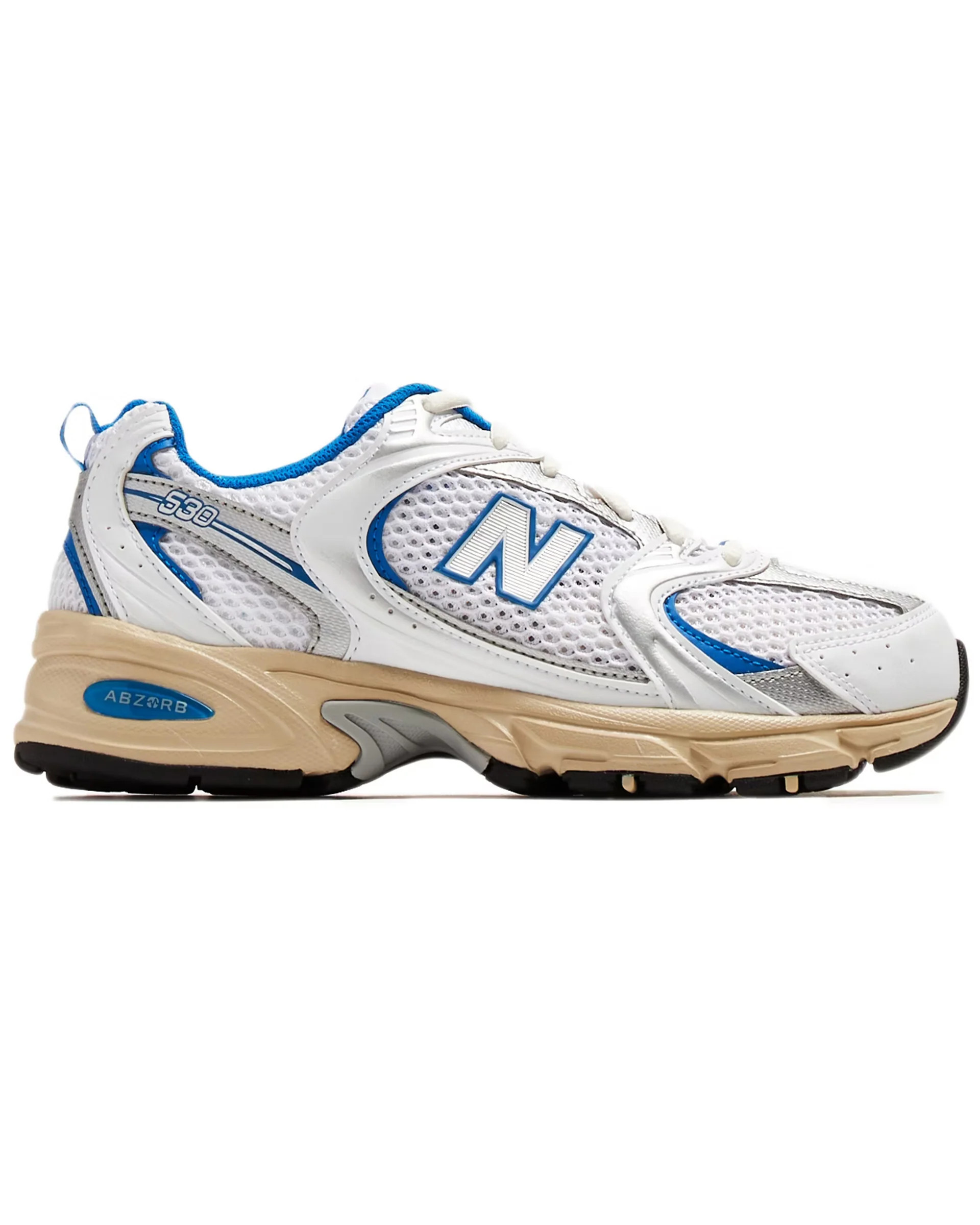 New Balance Men's 530 Shoes White/Blue Oasis / 10.5 | Jack's Surfboards