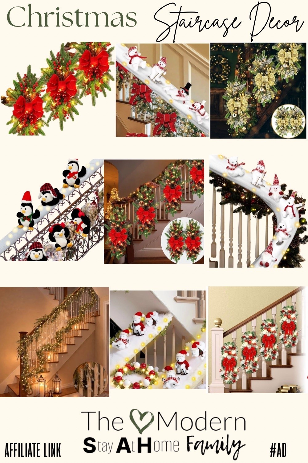 Christmas staircase decor is one of my favorite ways to make the entire home feel festive! 🎄✨ A beautifully decorated staircase can add so much Christmas charm without needing to decorate every single space. Think lush Christmas garland, velvet ribbon, twinkle lights, Christmas greenery, pine branches, ornaments, bows, stockings, and classic holiday accents woven throughout the banister. Whether you love traditional Christmas decor, elegant Christmas decorating, cozy Christmas style, or a simple neutral Christmas look, your staircase is the perfect place to create a beautiful holiday focal point. I’m sharing Christmas staircase decor ideas and festive decorating inspiration you’ll want to recreate this season! 🤍🎄

Christmas staircase decor, Christmas stairway decor, Christmas garland, staircase garland, Christmas banister decor, Christmas railing decor, Christmas decorating ideas, Christmas home decor, Christmas entryway decor, holiday home decor, Christmas greenery, Christmas ribbon, Christmas bows, Christmas ornaments, Christmas lights, elegant Christmas decor, traditional Christmas decor, cozy Christmas decor, neutral Christmas decor, festive home decor, holiday decorating ideas, Christmas inspiration, Christmas decorating inspiration, Christmas entryway, Christmas foyer decor, Christmas garland ideas, Christmas staircase ideas, holiday staircase decor

#LTKSeasonal #LTKHome #LTKSaleAlert