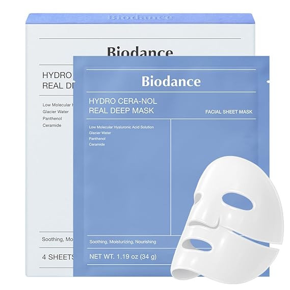 BIODANCE Hydro Cera-nol Real Deep Mask, Hydrating Overnight Hydrogel Face Mask, Moisturizing, Red... | Amazon (US)