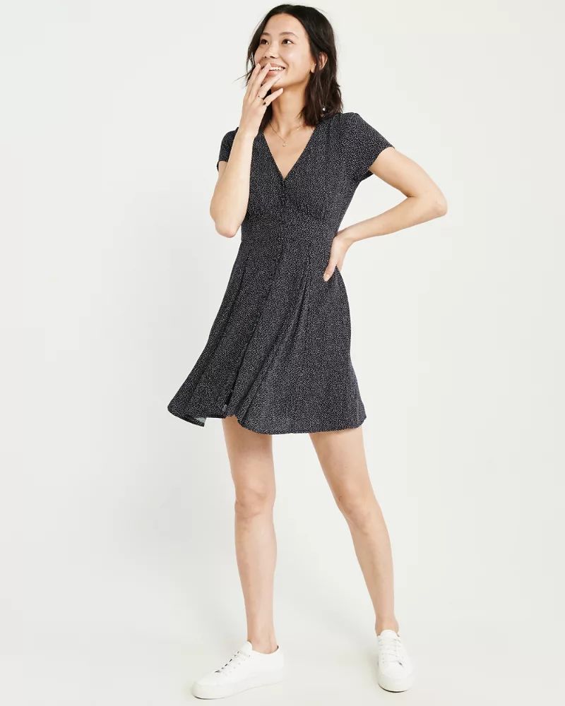 Short-Sleeve Button-Up Dress | Abercrombie & Fitch US & UK