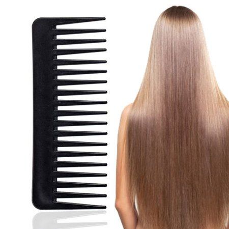 KABOER Black Wide Tooth Comb Detangling Barber Comb Black Tooth Comb Hairdressing Comb for Long Wet  | Walmart (US)