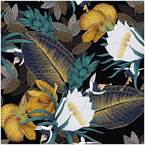 Amazon.com: HaokHome 93106 Vintage Floral Peel and Stick Wallpaper for Bedroom Black/Bronze/Navy/... | Amazon (US)