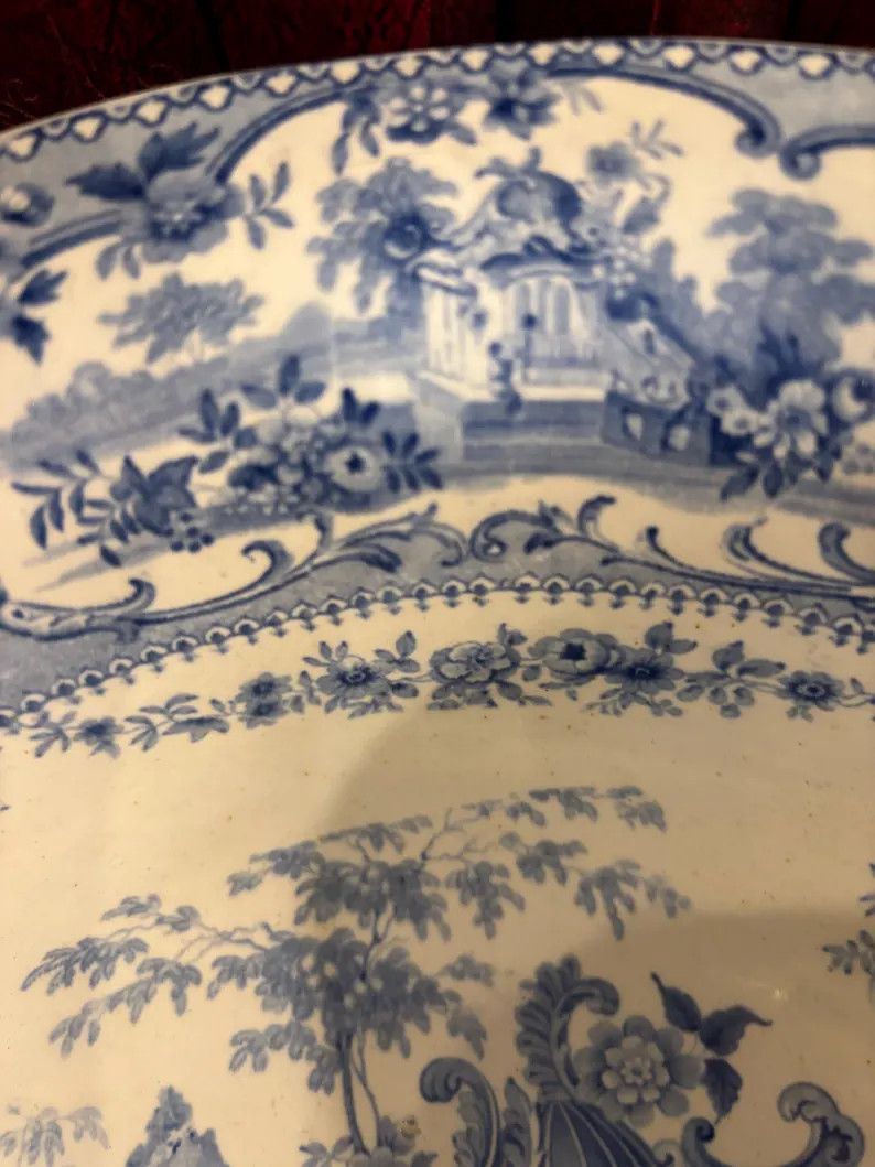 Large Transferware Bowl By Jones Superior Staffordshire | Etsy (US)