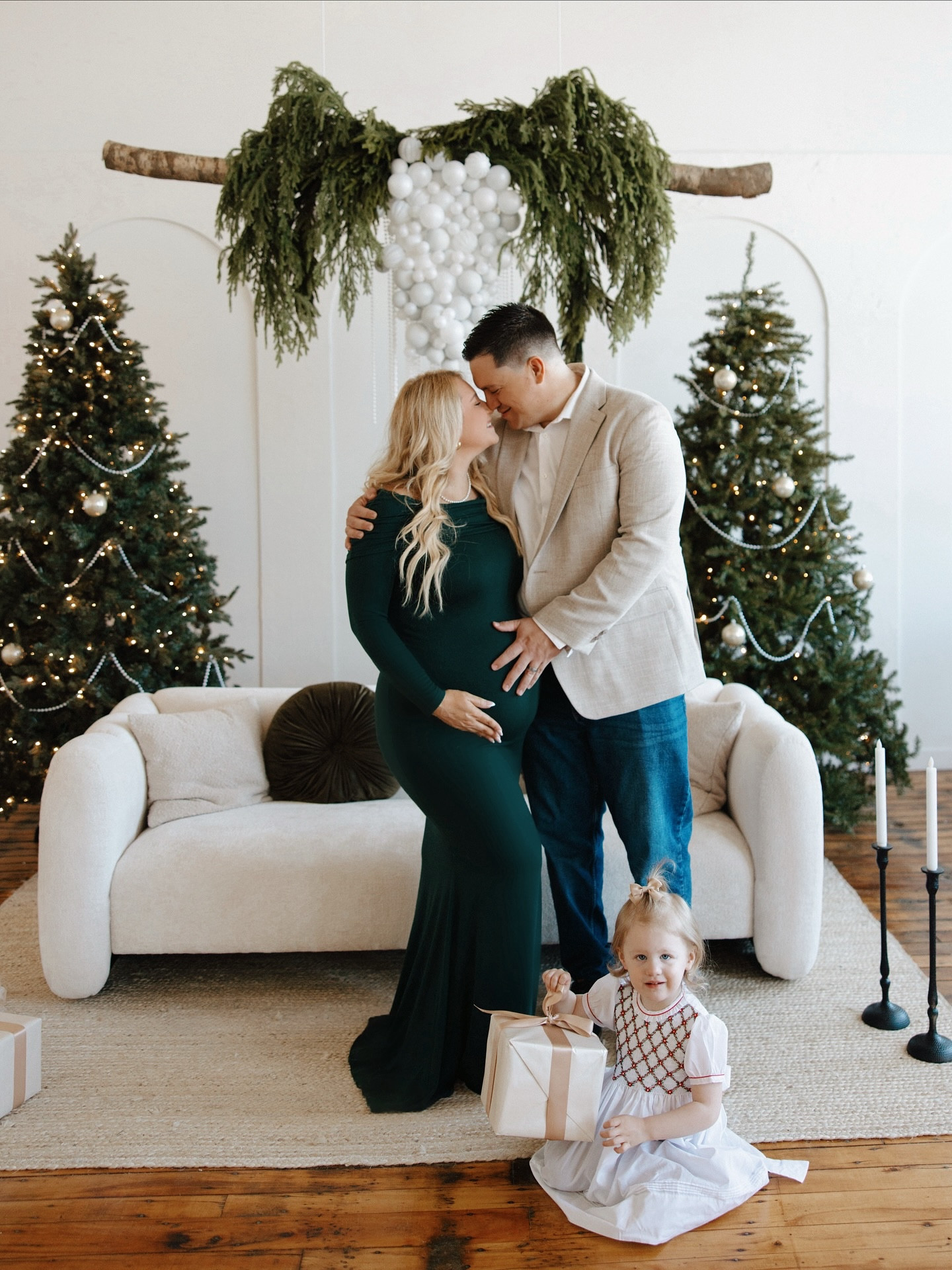 Celebrating this season of joy, love, and another tiny little miracle arriving so soon 🎄🕯️✨ We are cherishing every moment of these last few weeks as a family of three.

If you’re looking for the perfect heirloom holiday outfits @feltmanbrothers new christmas collection has everything your little ones need and more🤍

#christmas #holidayoutfits #feltmanbrothers #gifted