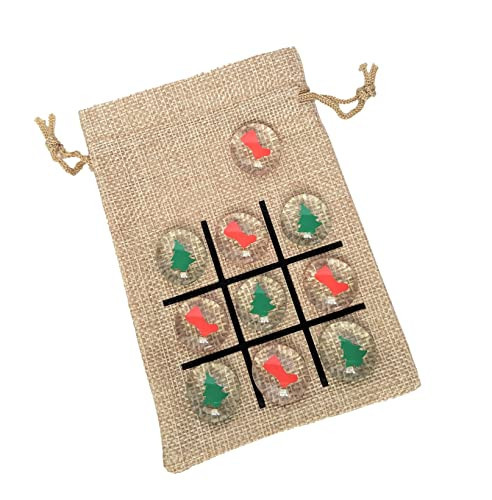 Christmas Themed Tic Tac Toe Game - Stocking Stuffer - Gift for Kids (Stocking & Tree) | Amazon (US)