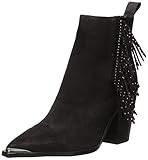 Kenneth Cole New York Women's WEST Side Fringe Bootie RB Studs Fashion Boot, Black, 8.5 Medium US | Amazon (US)