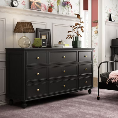 Famapy Black Nine - drawer Dresser: Exquisite Craftsmanship Meets Ample Storage | Target