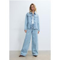 Stradivarius Denim jacket with rhinestone patch pockets MEDIUM LIGHT BLUE DENIM S | Stradivarius (UK)