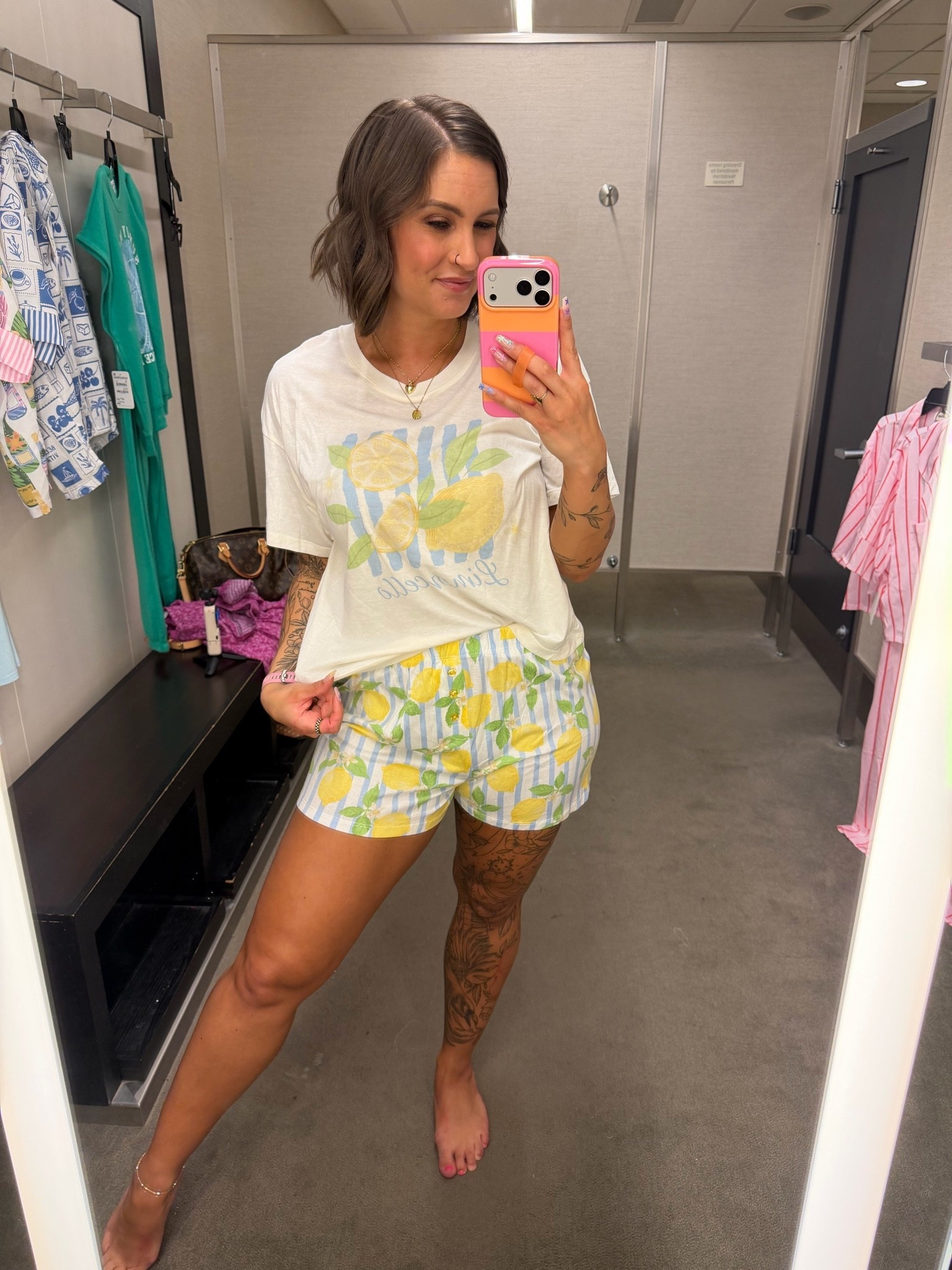 The softest pajamas ever! I love this lemon print and would wear this shirt out and about 😍. I’m wearing a medium.

#LTKselfcare #LTKSaleAlert #LTKTravel