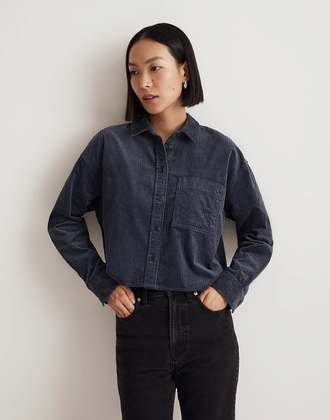 Variegated Corduroy Button-Up Shirt | Madewell