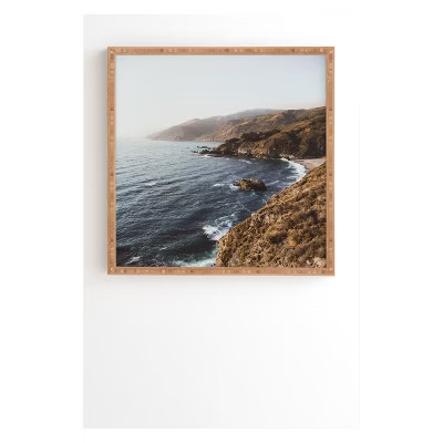 Garrett Lockh The Waves Framed Wall Art Blue - society6 | Target