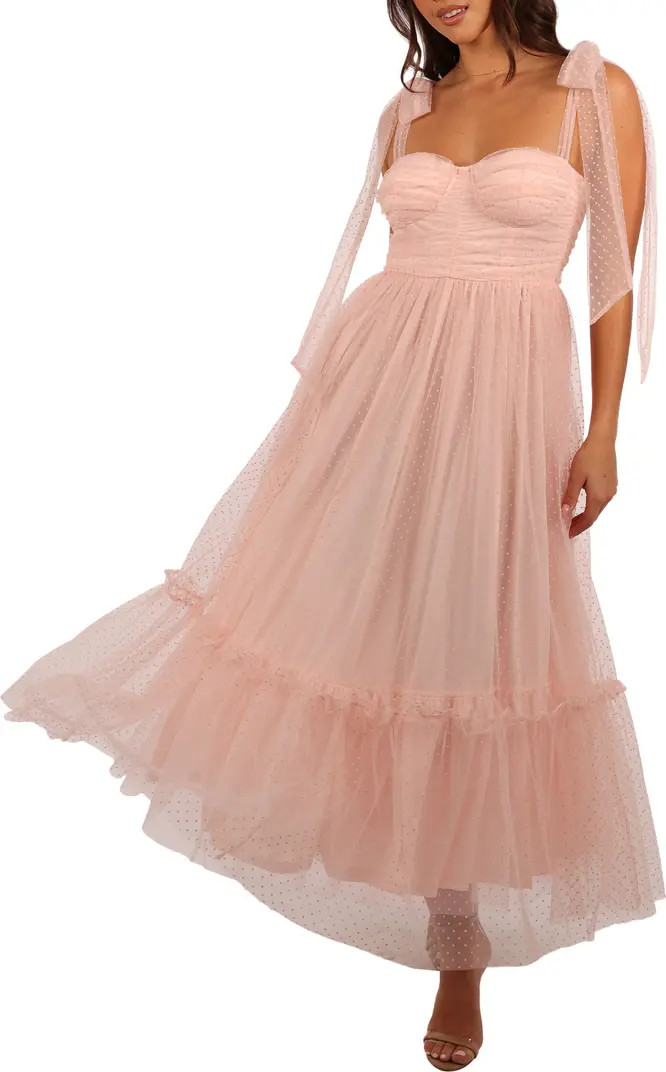 Floret Bow Strap Midi Sundress | Nordstrom