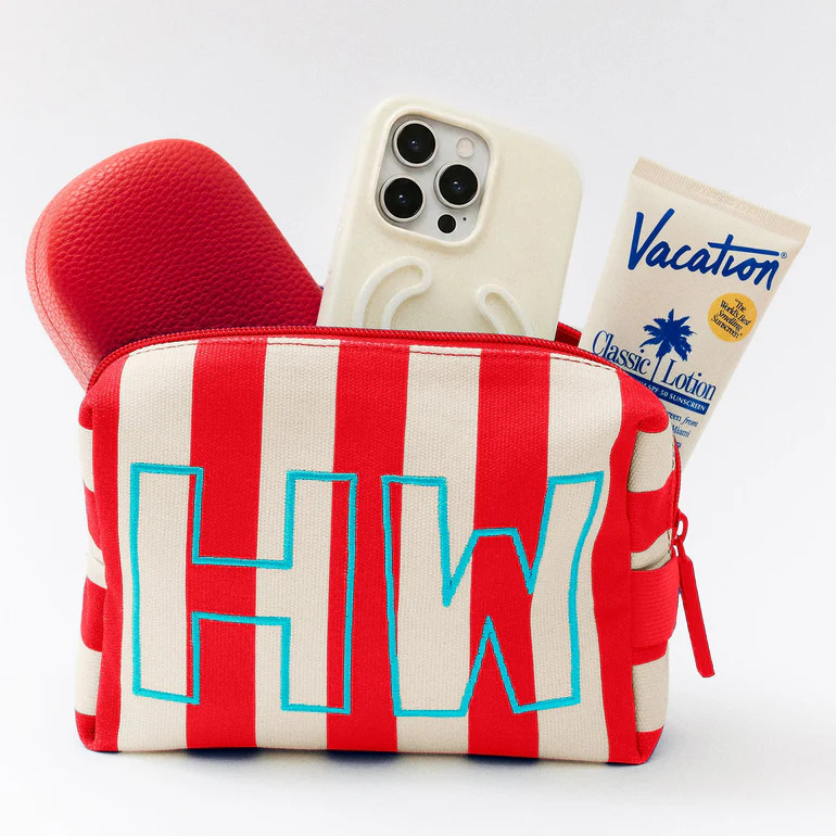 Striped Take It Away Custom Storage Pouch - Custom Riviera | BaubleBar