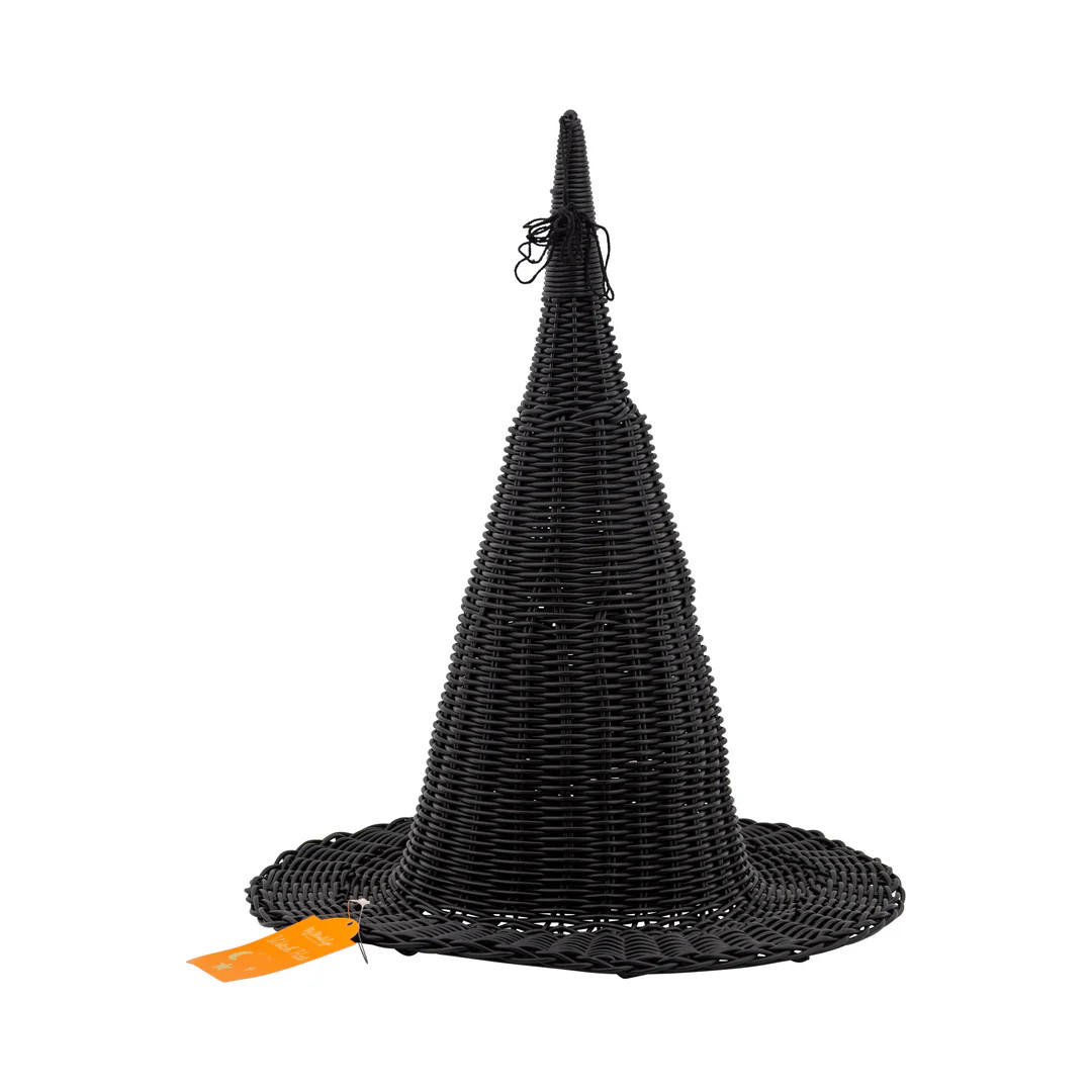 Faux Wicker Woven Witch Hat - 18" | My Mind's Eye