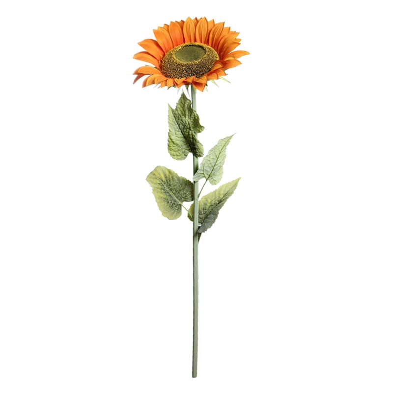 Oversized Orange Sunflower Stem, 42" | At Home