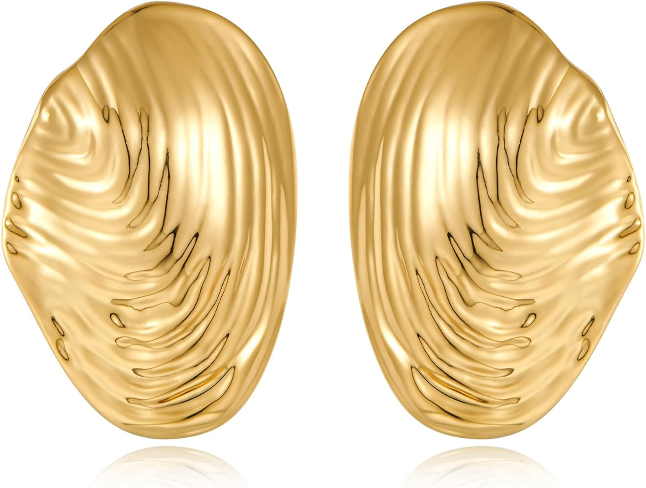 Gold Seashell Studs Earrings for Women Dainty Beach Earrings Summer Fashion Jewelry | Amazon (US)