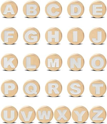 26 Pack Bling Gold Letter Charms for Croc Sandals Shoe Decoration Alphabet ABC-Z Characters, DIY Sho | Amazon (US)