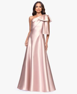 Betsy & Adam Women's One Shoulder Ball Gown - Blush | Macy's