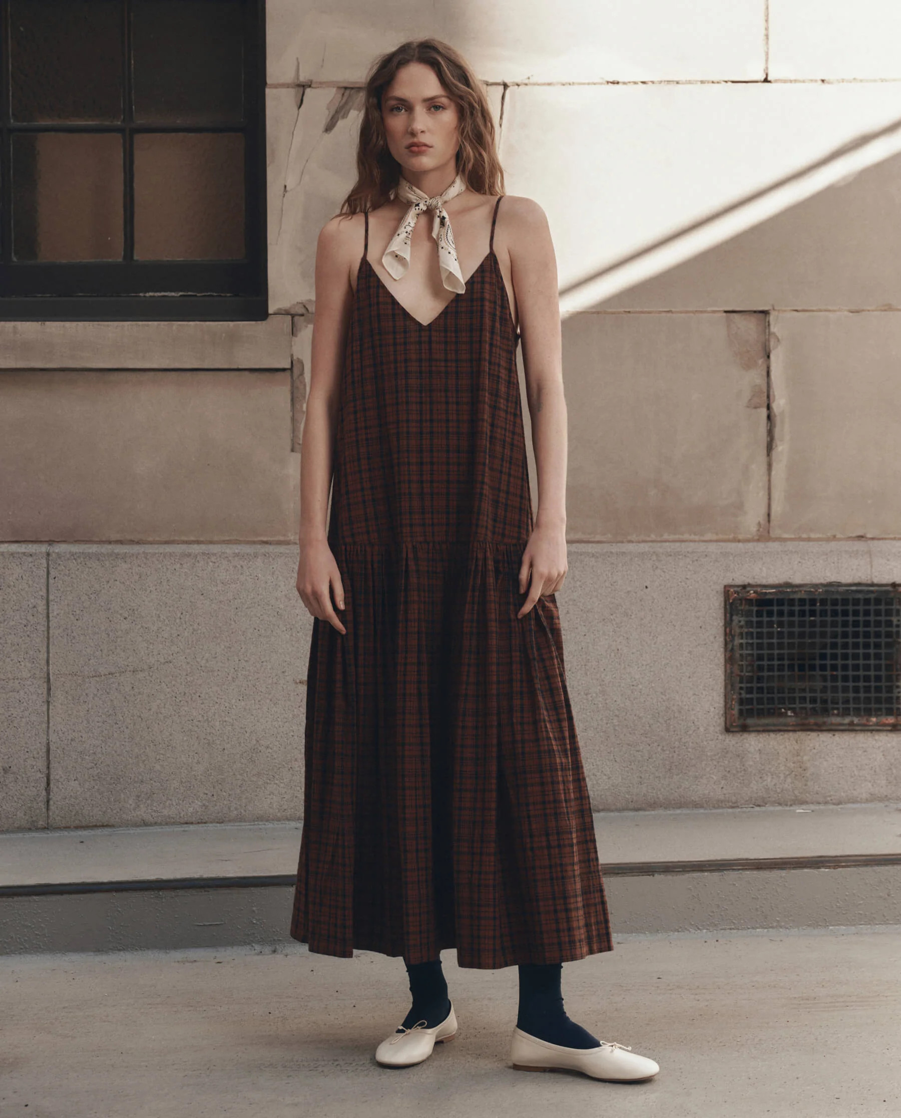 The Drop Waist Dress. -- Woodcrest Plaid | THE GREAT.