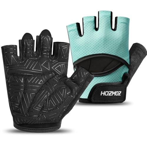 HOZMOZ Ventilated Weight Lifting Gloves - Thick Padded Gym Gloves with Full Palm Protection & Grip & Shock Absorption for Women & Men's Workout & Training | Amazon (US)
