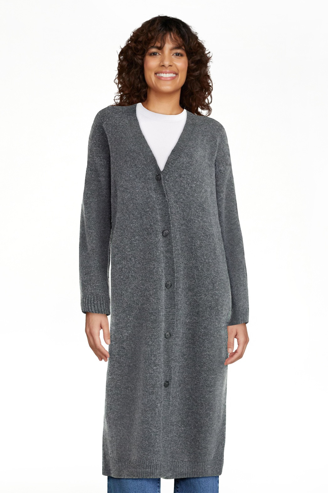 Scoop Women's and Women's Plus Button Front Maxi Cardigan Sweater, Midweight, Sizes, XS-4X | Walmart (US)