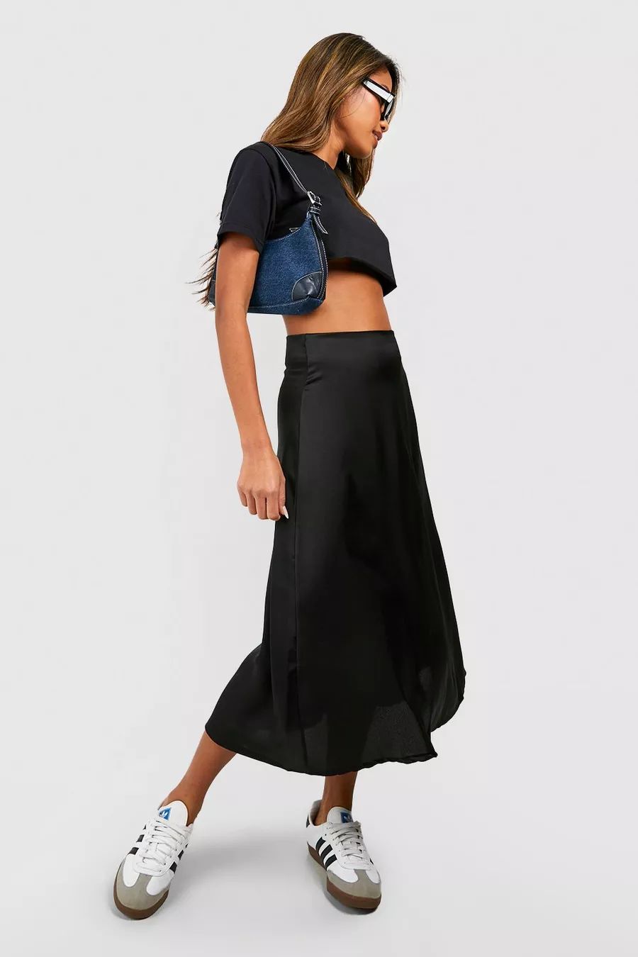 Satin Bias Midaxi Skirt | Boohoo.com (US & CA)