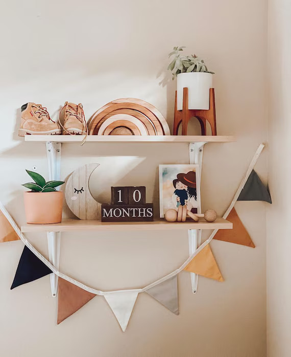 Burnt Orange Boho Rainbow Bunting Banner Garland, Neutral Bunting Garland, Boy Nursery Garland, B... | Etsy (US)
