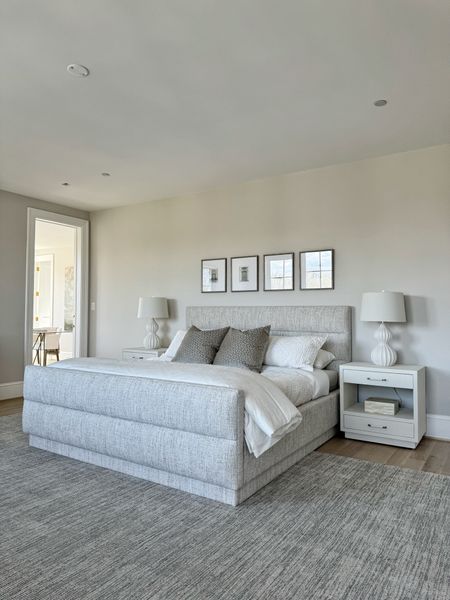 Neutrals don’t have to be boring. I love all the layering of Textures while keeping a crisp clean look makes me want to jump into bed! bedroom, decor, bedroom, furniture, bed, nightstand, lamps, rug above your bed

#LTKstyletip #LTKhome