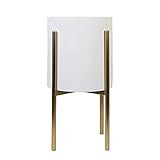 Stratton Home Decor White and Gold Metal Plant Stand, Medium | Amazon (US)