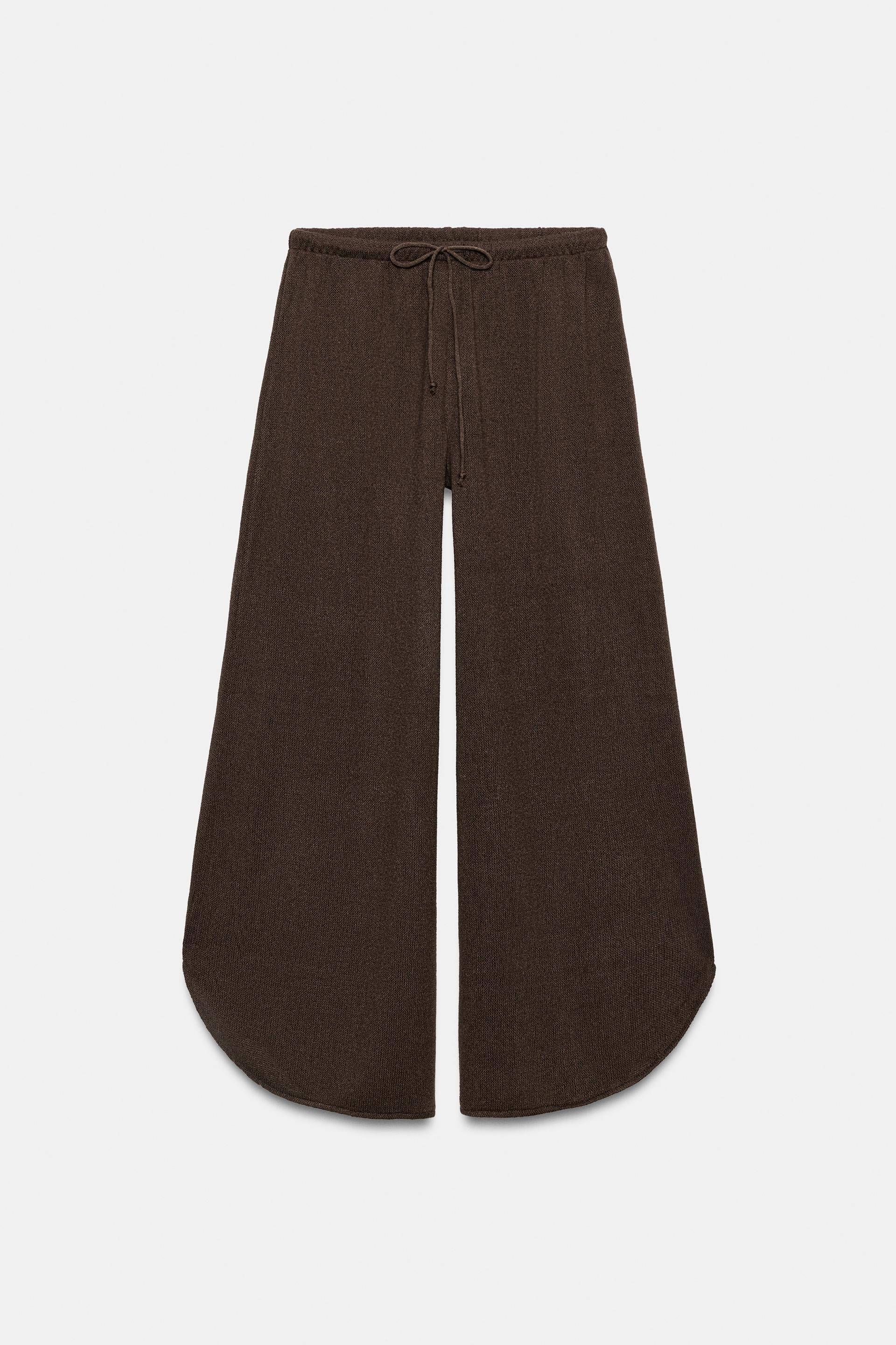 Zara - Rustic Pants With Vents - Light Beige - L - Woman | Zara US