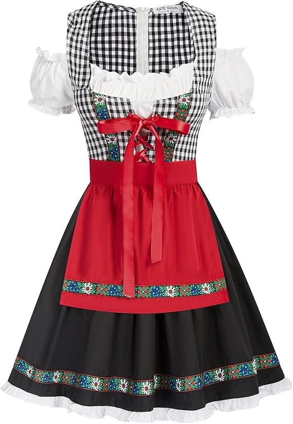 Kate Kasin Women's German Dirndl Dress Costumes for Traditional Bavarian Oktoberfest Carnival Hal... | Amazon (US)