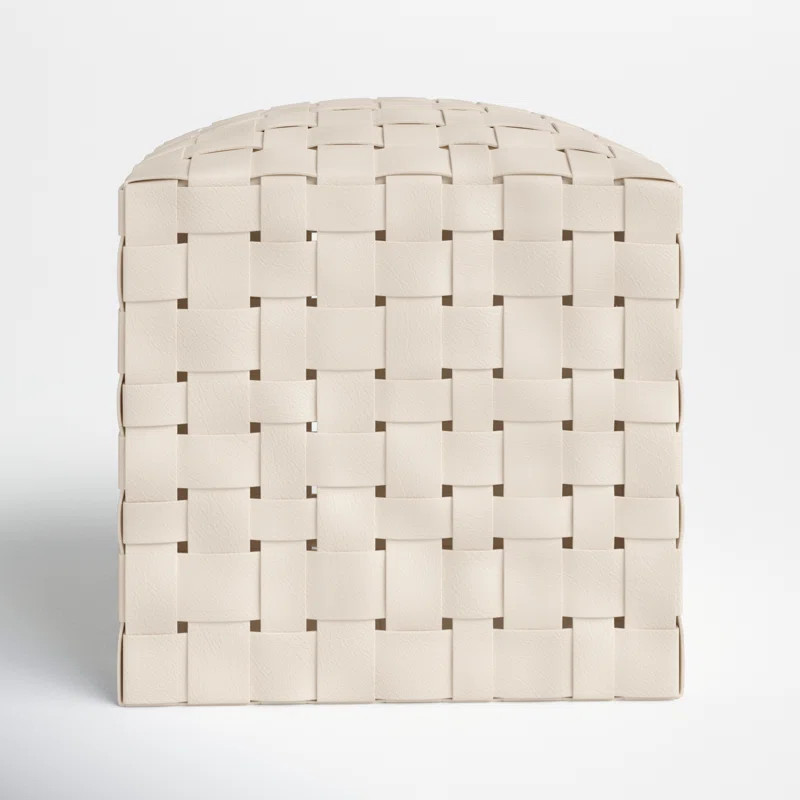 Halcyon Handwoven Genuine Leather Ottoman | Wayfair North America