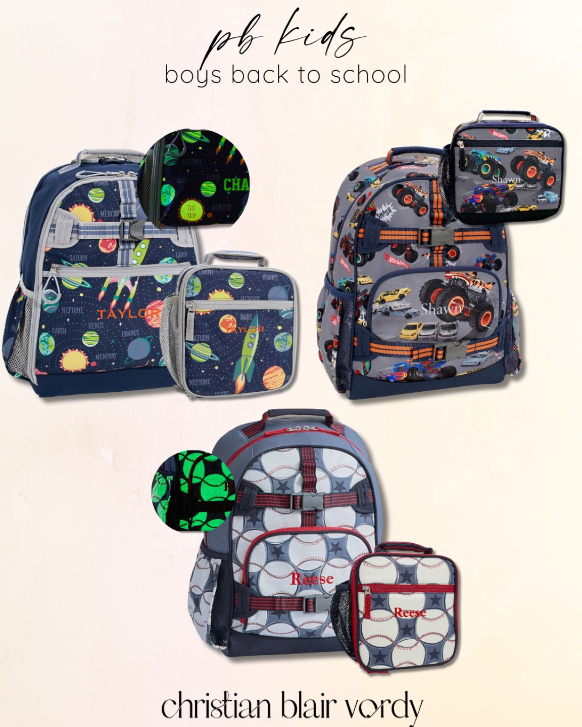 Mackenzie Navy Solar System Glow-in-the-Dark Adaptive Lunch Box