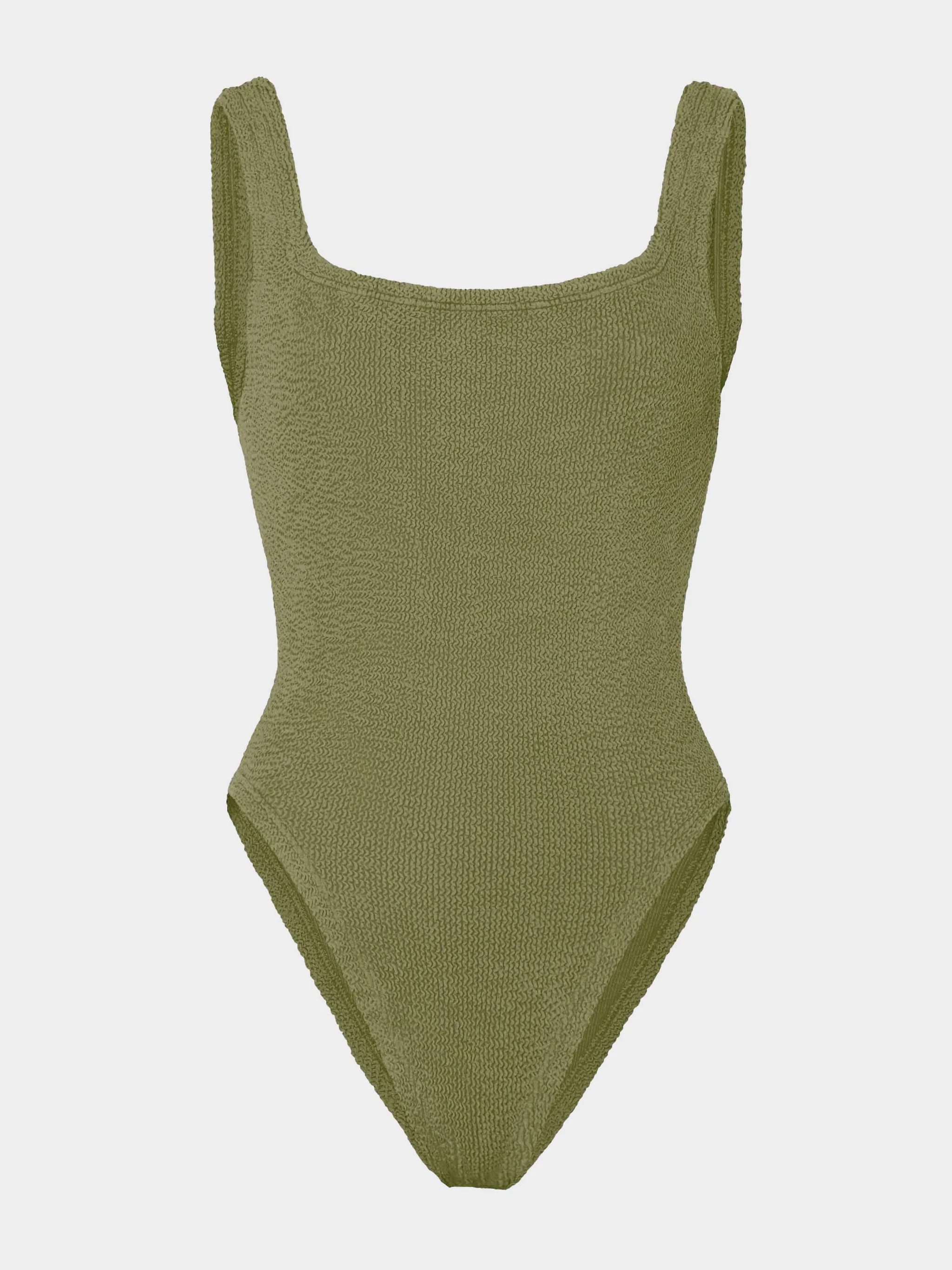 Square Neck Swim - Metallic Moss | HUNZA G