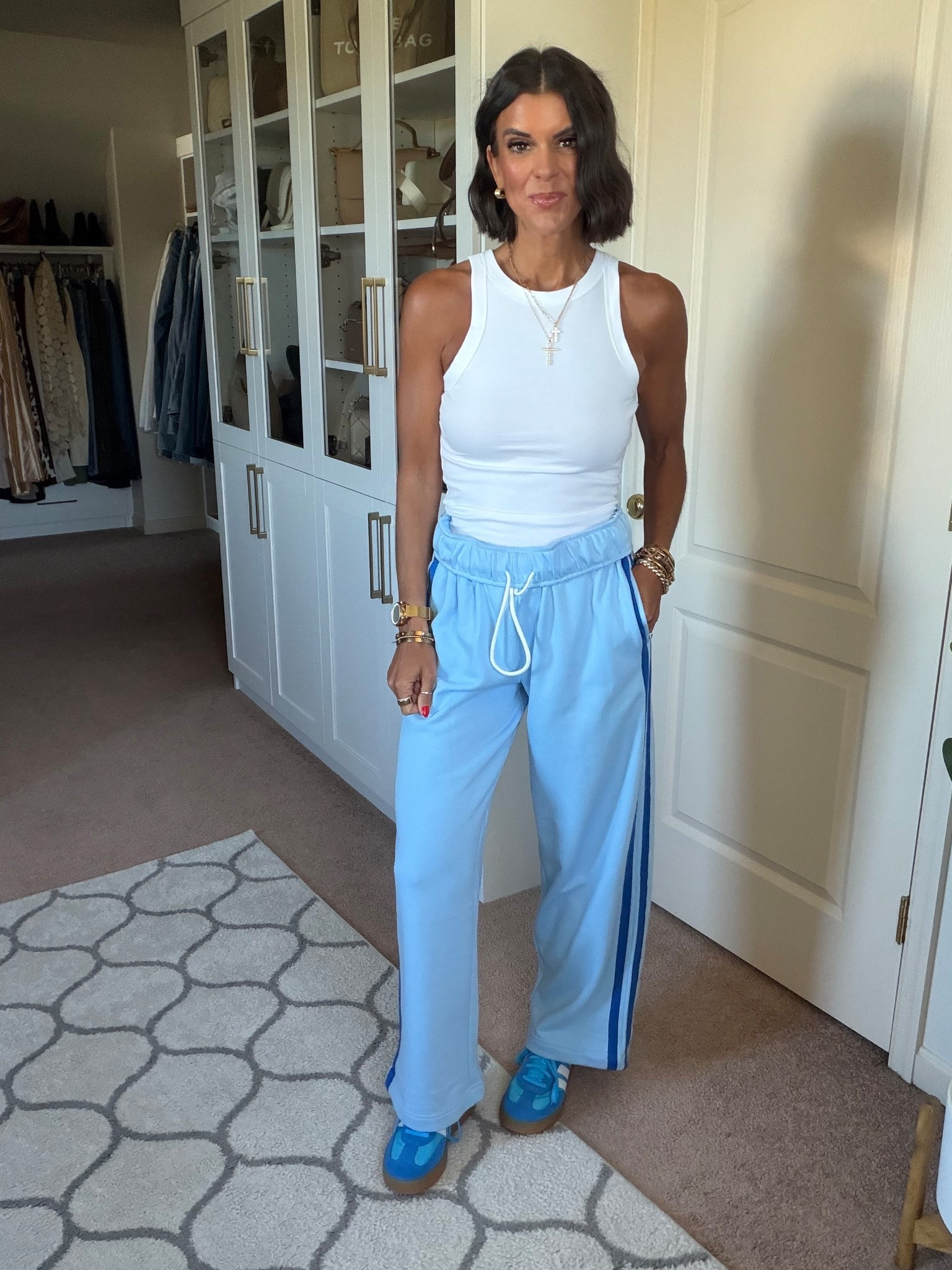 these $14 Walmart fleece pants are AMAZING!!! So good! Size small. Xs in tank. 

#LTKSeasonal #LTKdayinmylife #LTKmomlife