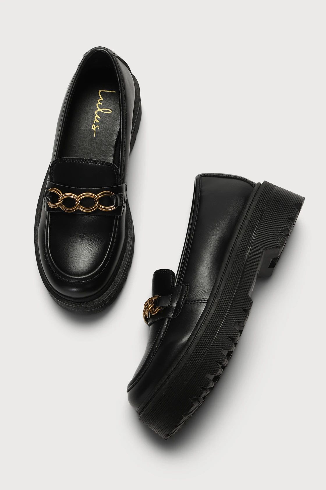Raphlyn Black Platform Loafers | Lulus (US)