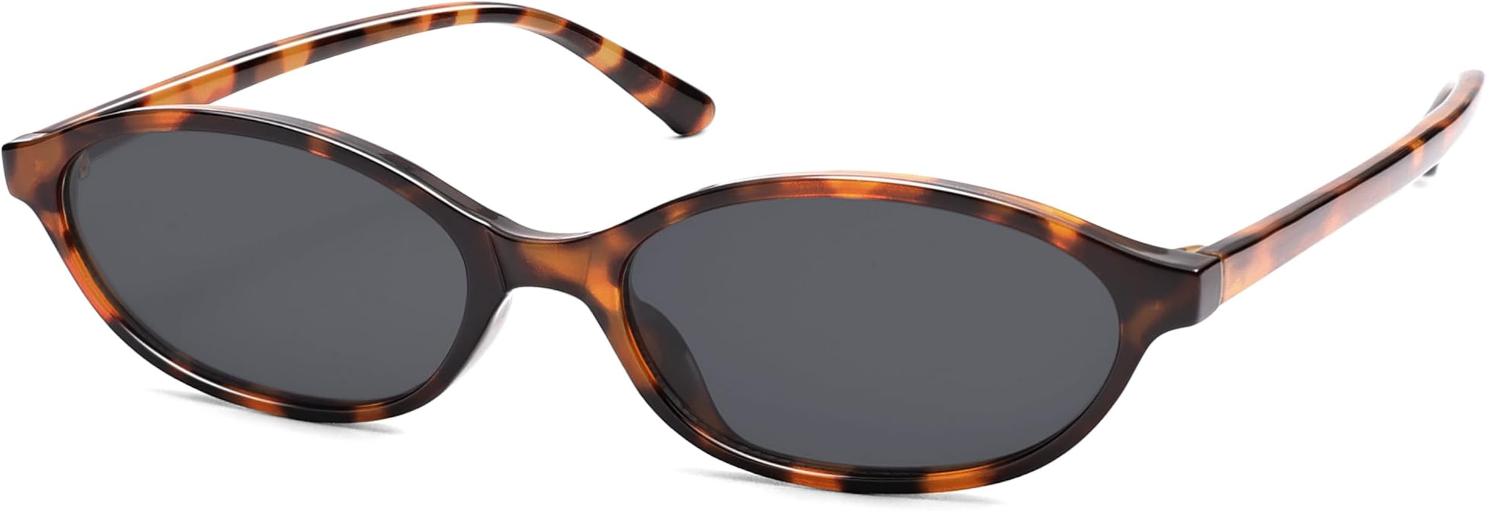 Retro Oval Cat Eye Sunglasses for Women Y2k Trendy Narrow Sunnies Designer Sun Glasses AR82253 | Amazon (US)