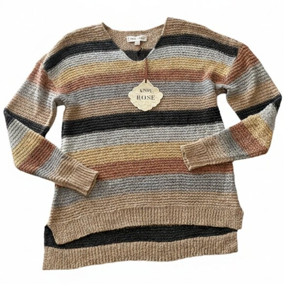 Knox Rose Striped Open Knit Summer Sweater Women’s Size XS Boho Lightweight | Poshmark