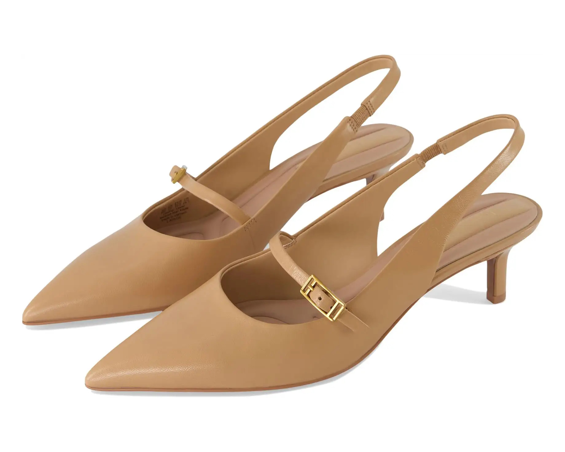 Khloe Pointed Toe Slingback Kitten Heel | Zappos